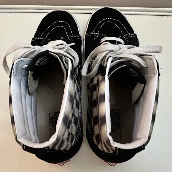 Vans sk8 Hi Blur Check Black White Checkerboard Unisex Shoes  size 11.5 or 10 - Picture 4 of 8